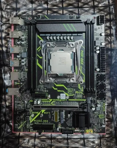 SZSJKJ X99 Placa-Mãe+TPM 2.0/DDR4 ECC ou Comum+E5 2680V4 LGA2011-3 (14 Cores/28 Threads)