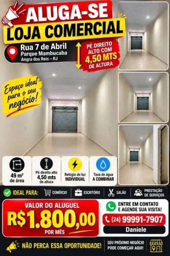 ? OPORTUNIDADE IMPERDÍVEL! ALUGA-SE LOJA COMERCIAL! ?