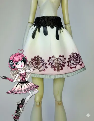 Saia da boneca Monster High Cúpido G1 artesanal 