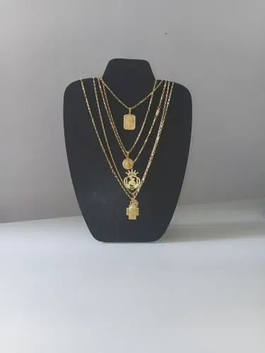 KIT MOEDA ANTIGA COM PINGENTE E PULSEIRA ? 70CM
