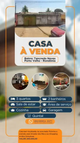 Vendo Casa em Porto Velho-RO com excelente localização próximo ao shopping Gonçalves