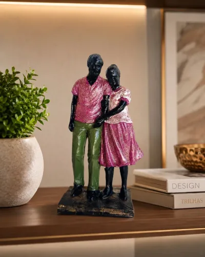Escultura casal de avós
