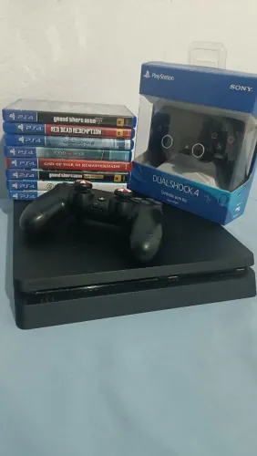 PS4 Completo + 2 Controles + 10 Jogos Top