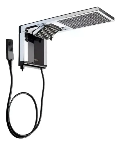 Chuveiro elétrico de parede Lorenzetti Acqua Ultra Duo preto 5500W 127V