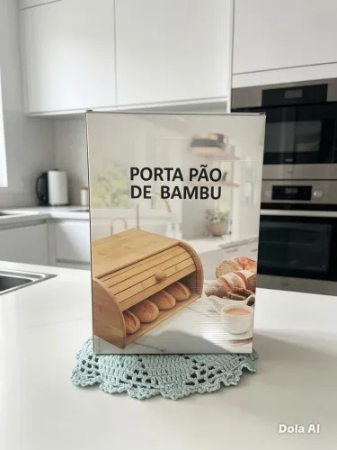 Porta pão de bambú ainda na caixa. Nunca foi usado 70,00 reais!!