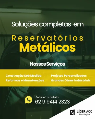 Caixa D'água Tipo Taça e Tubular Metálica Direto da Fábrica