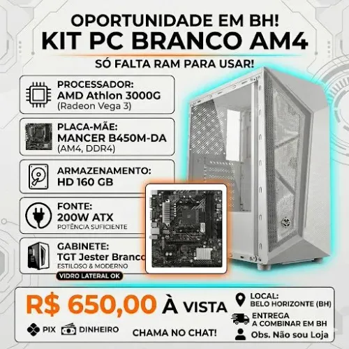 Kit PC B450M - Athlon 3000g