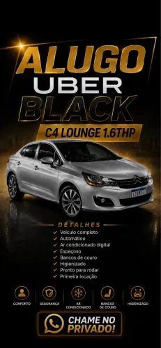 Aluguel e carro de luxo pra aplicativo Uber black comfort 99 plus