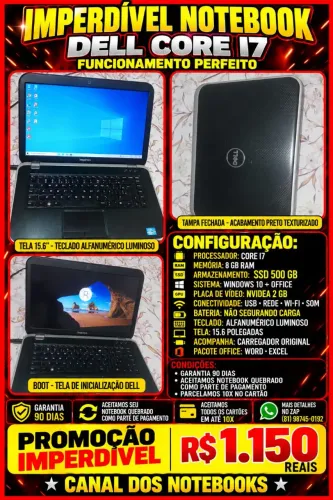 Notebook Dell i7