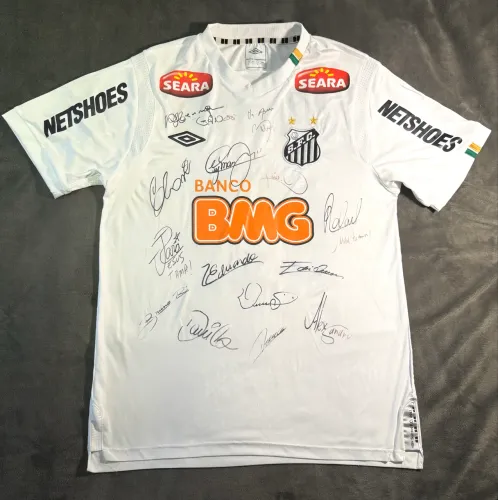 Camisa Santos 2011 - Autografada - Final Libertadores