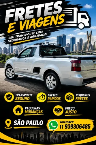 GT Fretes: pequenos fretes e mudanças em SP. Transporte seguro, rápido e com preço justo!