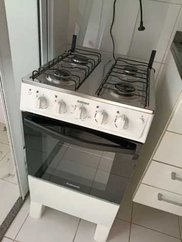 Fogão Itatiaia 4 Bocas Star New Branco - Bivolt - Bicos para gás encanado <br>