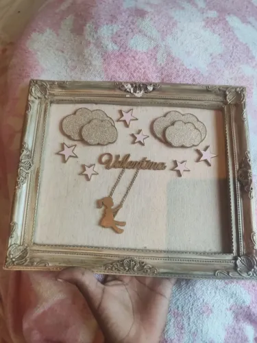 Quadro maternidade personalizada com o nome Valentina