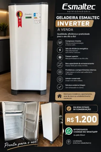 Geladeira Esmaltec Inverter