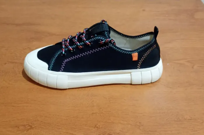 Tênis Lona Flatform Arezzo - Preto/Colorido