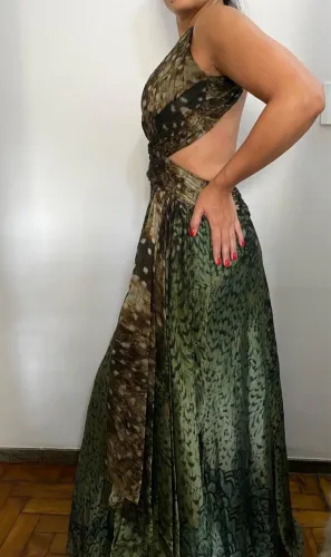 OPORTUNIDADE: Vestido Verde Estampado