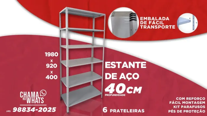 Estante de aço resistente