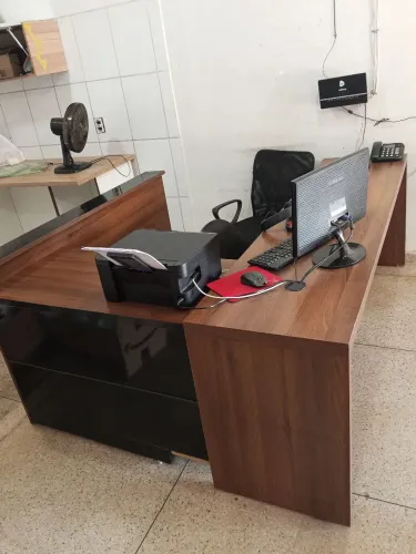 Mesa Balcão Recepção/Atendimento Com Gaveteiro Caixa 100% MDF