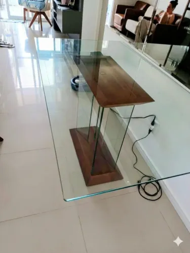 Mesa de vidro 6 Lugares 1,60x90 cm