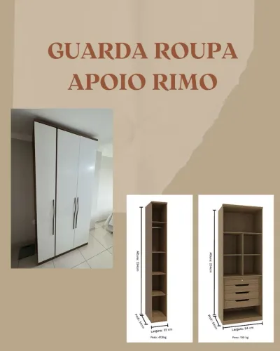 Guarda roupa três portas Rimo