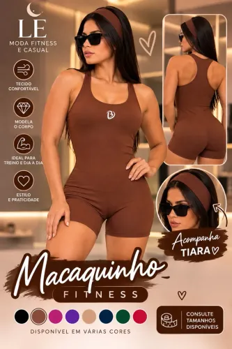 Macaquinho marrom tamanho G