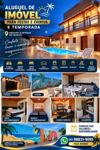 Aluguel para Festas, eventos e temporada