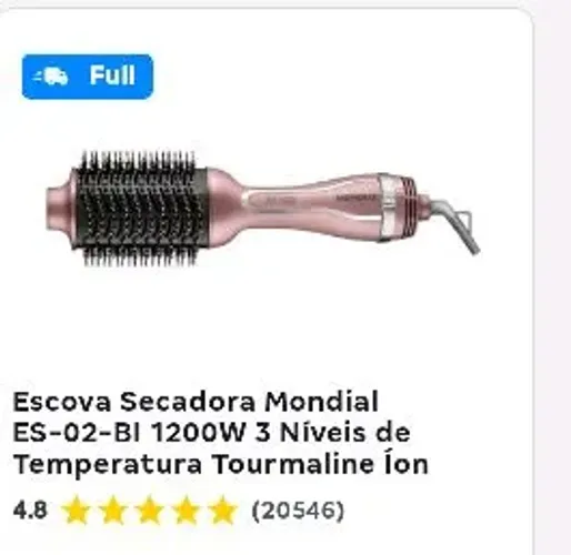 Vendo escova alisadora 
