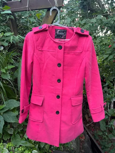 Anúncio: Casaco Sobretudo Mooncity Lã Batida Pink / Rosa - Tam G