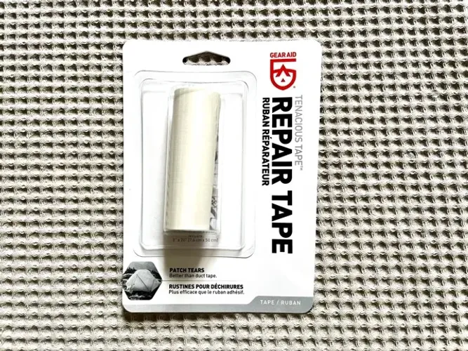 Fita Nylon Tenacious Tape para Reparo jaqueta Impermeável cinza Gear Aid Trilha