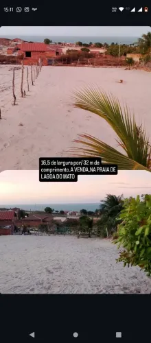 Terreno na praia de lagoa do mato em Aracati-CE