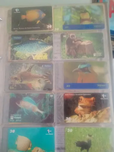 100 Cartões telefônico antigo