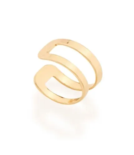 Brinco piercing de pressão banhado a ouro 18k<br><br>Cód. 526091