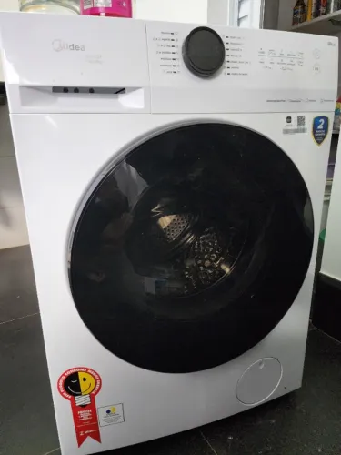 Lava e Seca Midea 13kg HealthGuard Smart Inverter Água Fria e Quente Branca