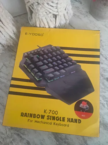 Teclado Mecânico De Uma Mão E-YOOSO K-700 Swicths Red