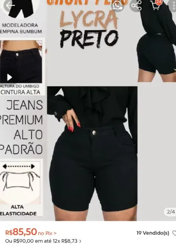 Vendo bermuda jeans plus size Tam 54 nunca usada.