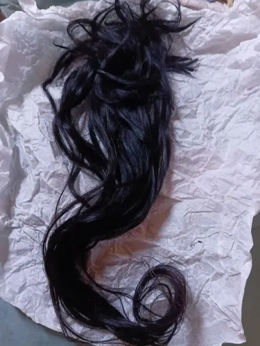 Cabelo humano 50 grama 55 centímetro castanho escuro