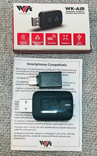 Adaptador Sem Fio Carplay e Android Auto Universal