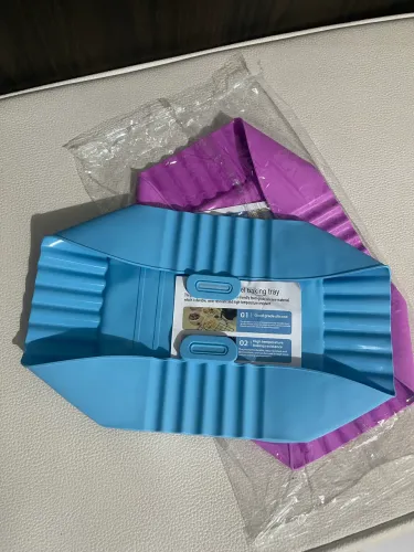 kIT C/ 9 Formas Cesto Silicone Air Fryer - Quadrada/Redondo Lavável Reutilizável com Alça