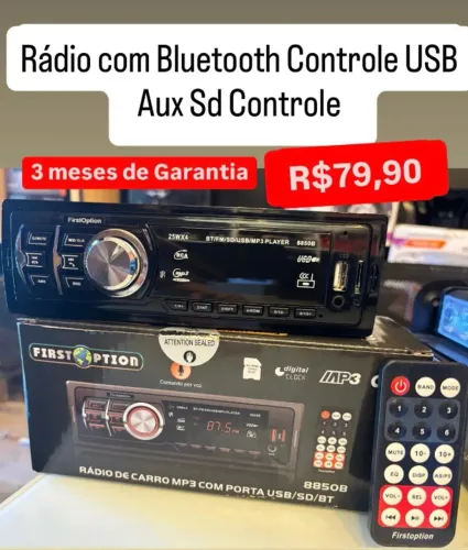 Promoção Auto Radio Com Bluetooth Fm 2 Usb Mp3 pendrive Som Carro Veicular Toca Cd Player