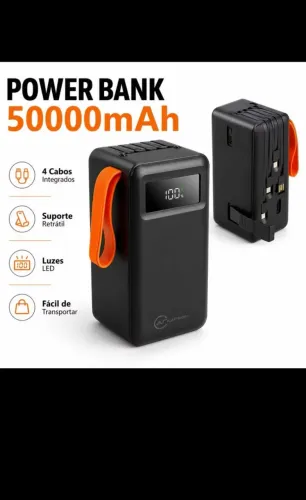 Power Bank Turbo 50.000mAh - Carregamento Rápido 22.5W | Lacrado