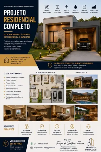 Construa Sua Casa com Segurança e Economia  Projeto Completo