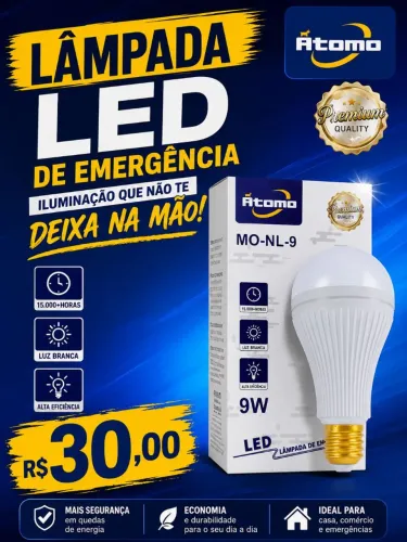 Lâmpada led emergência 