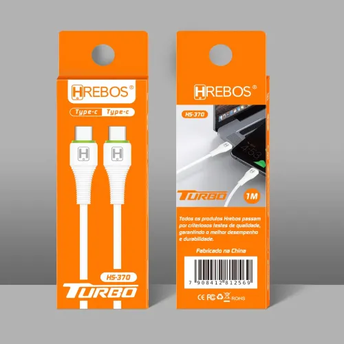 Cabo TIPO-C para TIPO-C Turbo 1M HREBOS HS-370