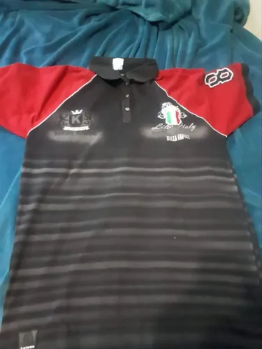 Camisa Gola Polo Adulto Preta Italia Kaiwaa - Tamanho G