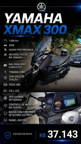 Yamaha XMAX 300 Connected 2026 - Único Dono