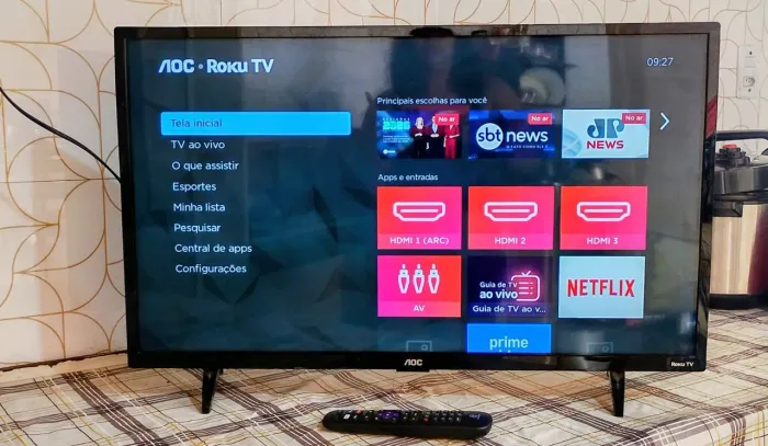 Tv 32 polegadas AOC smart roku