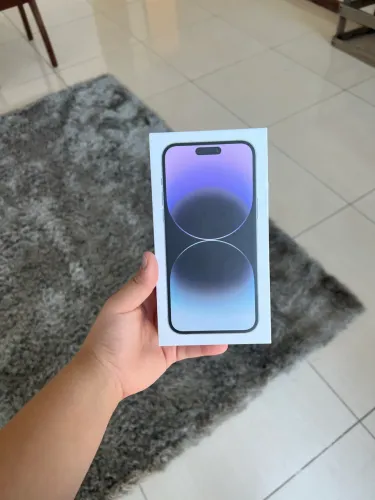 Caixa premium de iPhone 14 Pro Max - roxo - 128gb