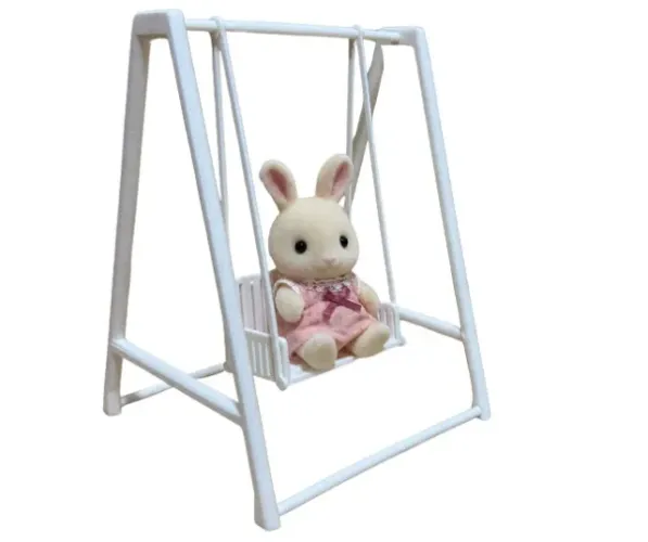 Balanço Miniatura Compatível com Sylvanian para Cenários e Casinhas de Bonecas