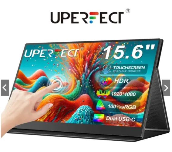 Monitor Portátil UPERFECT 15,6" FULL HD TOUCHSCREEN IPS - NOVO