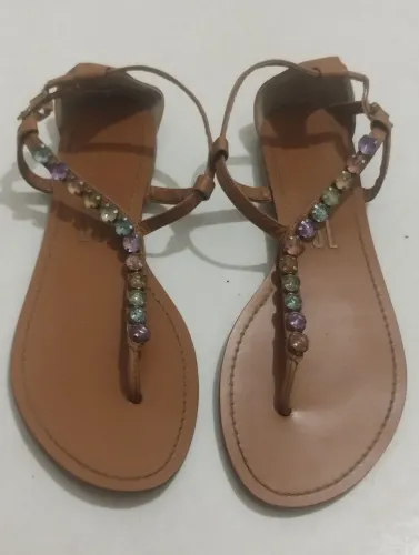 Linda rasteira Santa Lolla strass, n.37